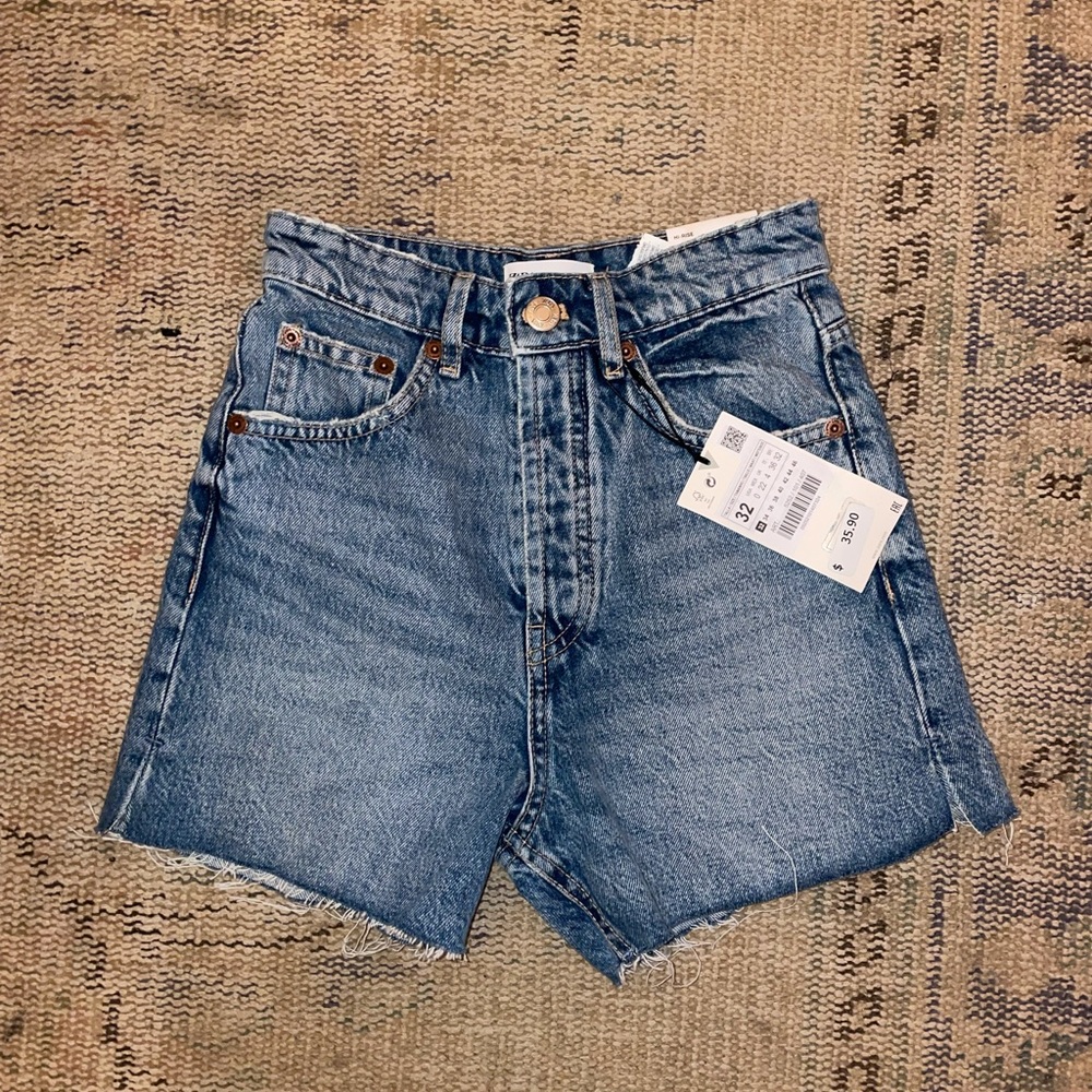 NWT Zara Denim Shorts XXS